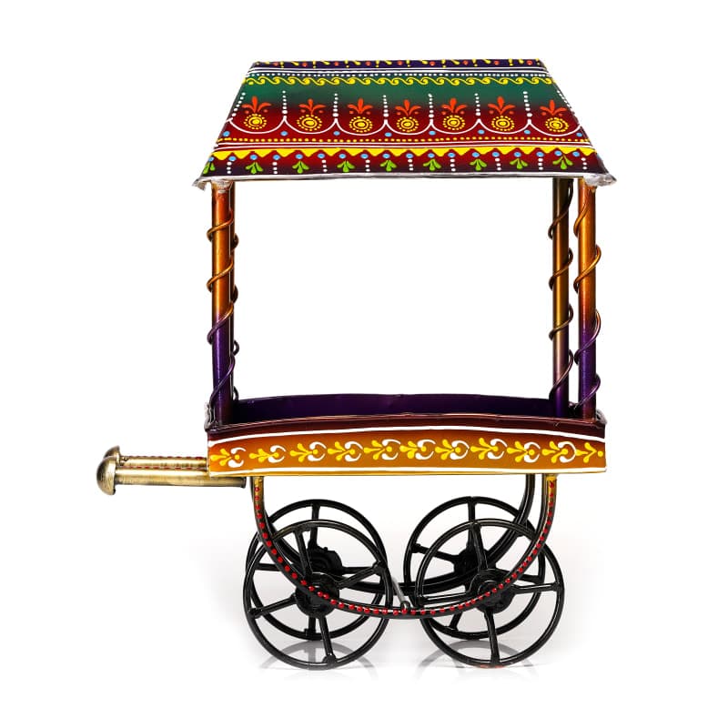 Folk Bullock Cart Toy — Multicolor