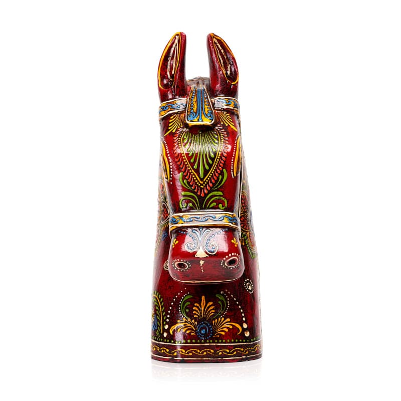 Saharanpur Horse Head — Vermilion Red