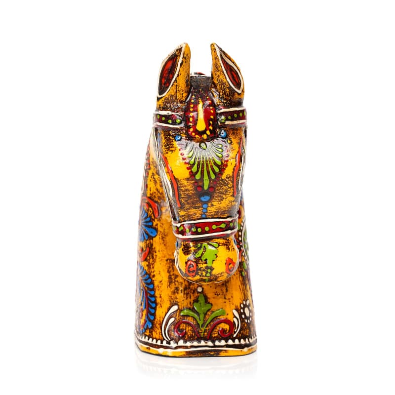 Saharanpur Horse Head — Saffron