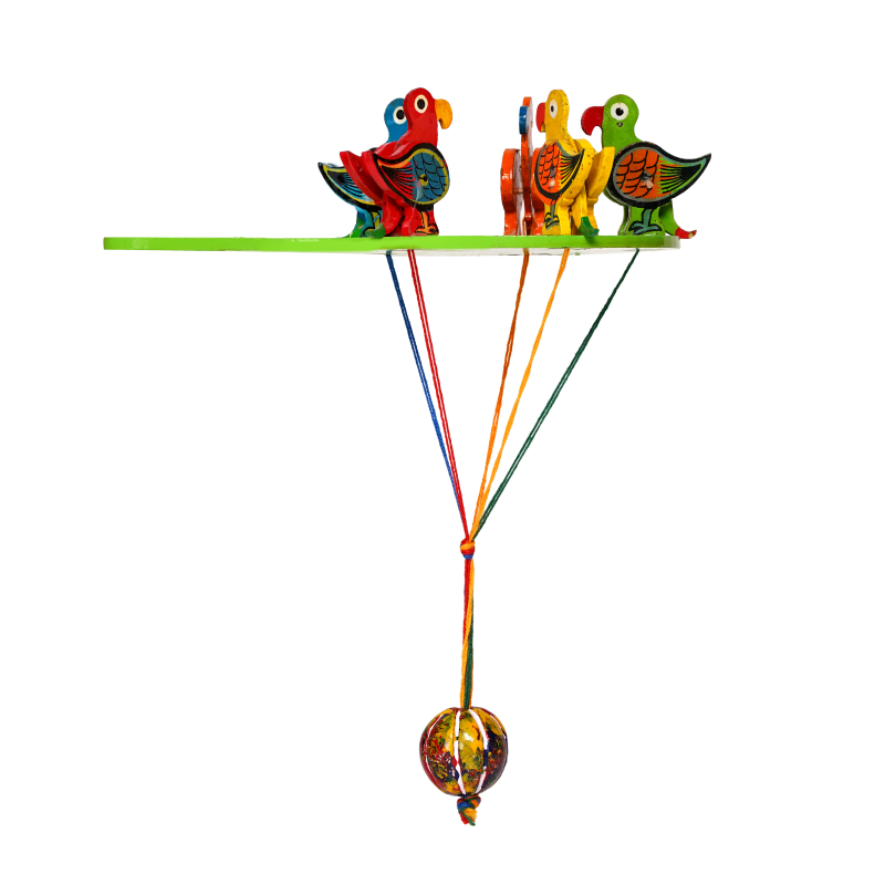 Pecking Parrots Balance Toy — Multicolor