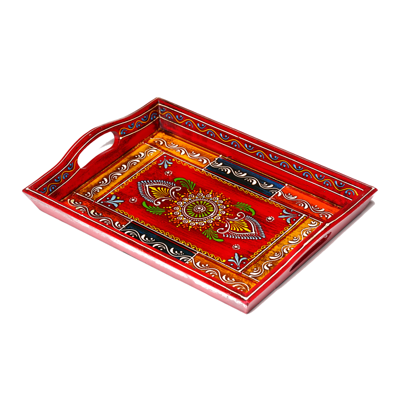 Folk Serving Trays(Set of 2)